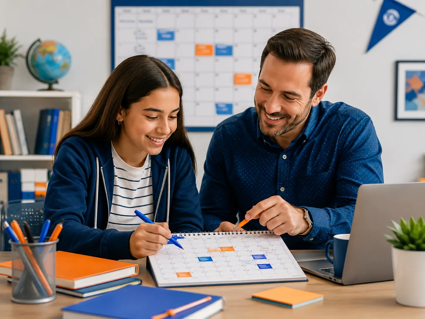 Alunos consultando o calendário escolar da USEFAZ